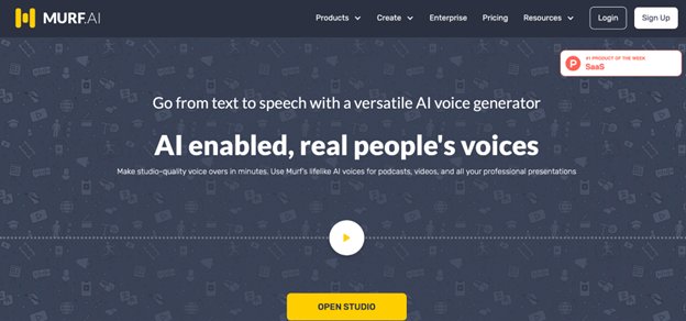Website screenshot for Murf.ai
