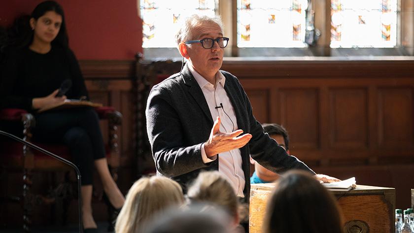 Sean Hinton of Open Society Foundations closed the argument for the proposition side.