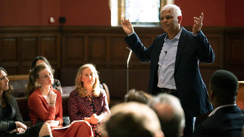 Shashi Buluswar of the Institute for Transformative Technologies gave a powerful closing argument for the opposition.