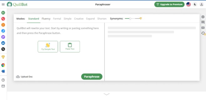 Website screenshot for Quillbot