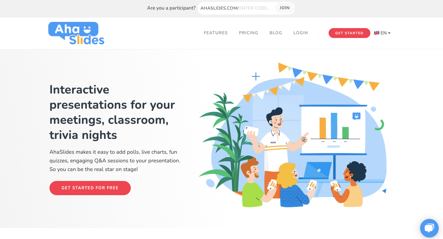 AhaSlides Homepage