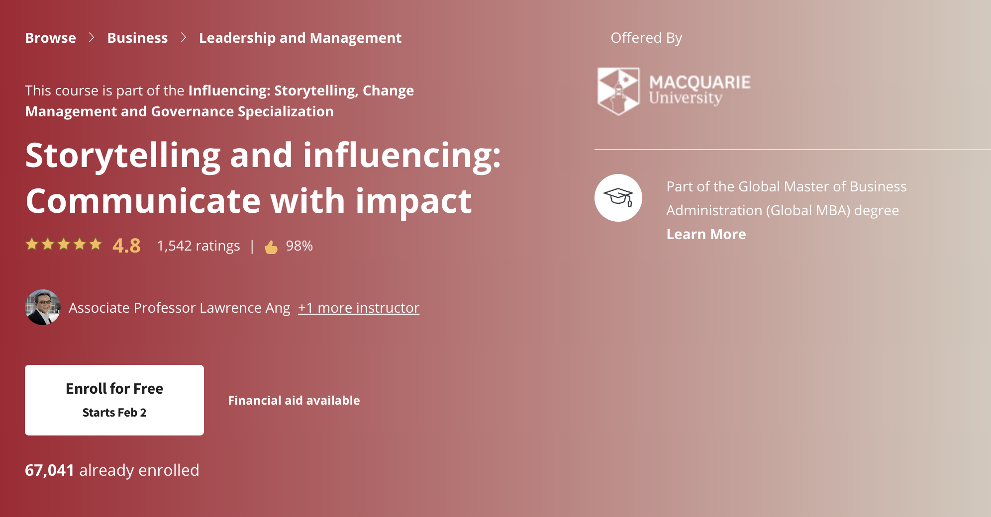 Storytelling and Influencing