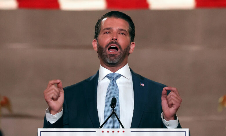 ‘Cocaine’ Trends on Twitter After Donald Trump Jr.’s Speech at RNC 2020 | 2020 Republican National Convention, Donald Trump Jr. | Just Jared: Celebrity News and Gossip