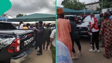 Breaking: Panic as LG Chairman Slumps While Speaking at APC Meeting, Video Trends