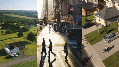 Similarities and differences between urban, suburban and rural communities in America