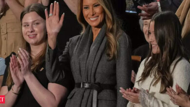 Melania Trump during trump speech: Did Melania Trump vote for Kamala Harris? Her behaviour during Trump speech raises eyebrows