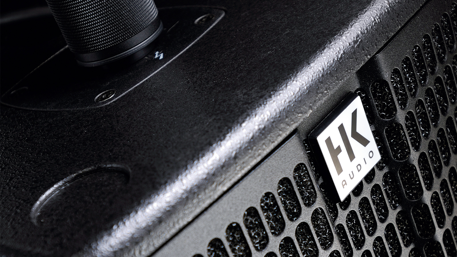 Close up of HK PA speaker