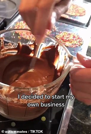 He decided to make a distribute his own chocolate 'freckly faces' from home.