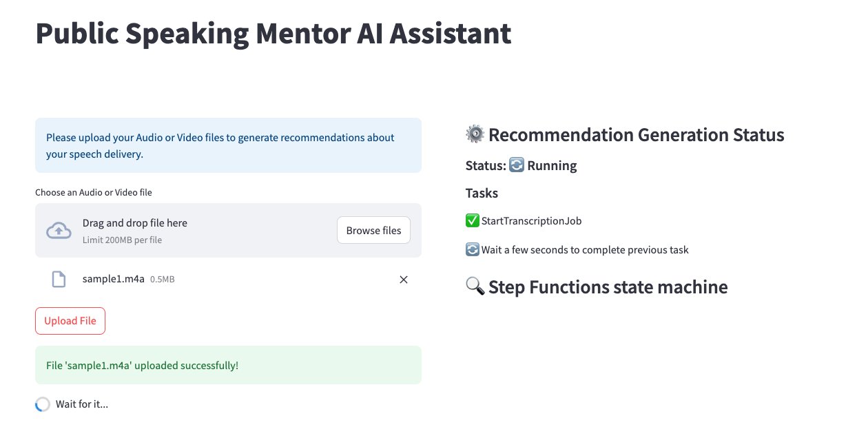 Public Speaking Mentor AI Assistant Processing