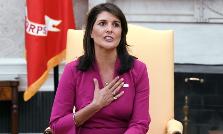 Ex-UN Ambassador Nikki Haley charging 0,000 per speaking gig