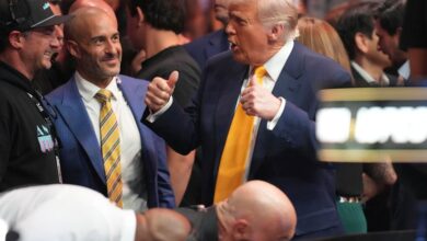 Trump sits cageside with several cabinet members at Miami UFC event in latest appearance at sports event