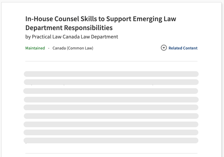 In-House Counsel Skills to Support Emerging Law Department Responsibilities