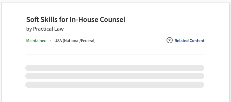 Soft skills for in-house counsel