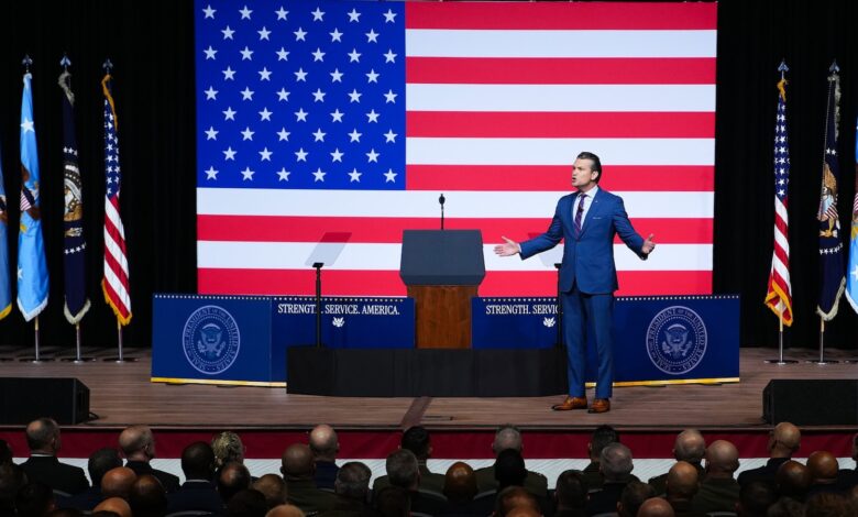 Hegseth rails against ‘woke,’ lays out standards in speech to top generals, admirals Hegseth rails against ‘woke,’ lays out standards in speech to top generals, admirals